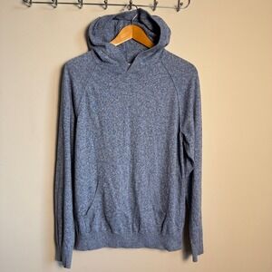 Old Navy Women's Blue Heather Core Hoodie Long Sleeve Pullover Size Large Casual